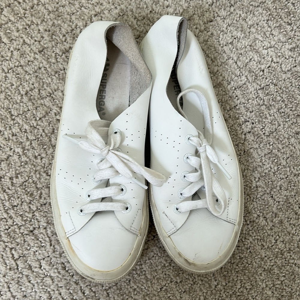 Superga Women’s soft leather unlined sneakers